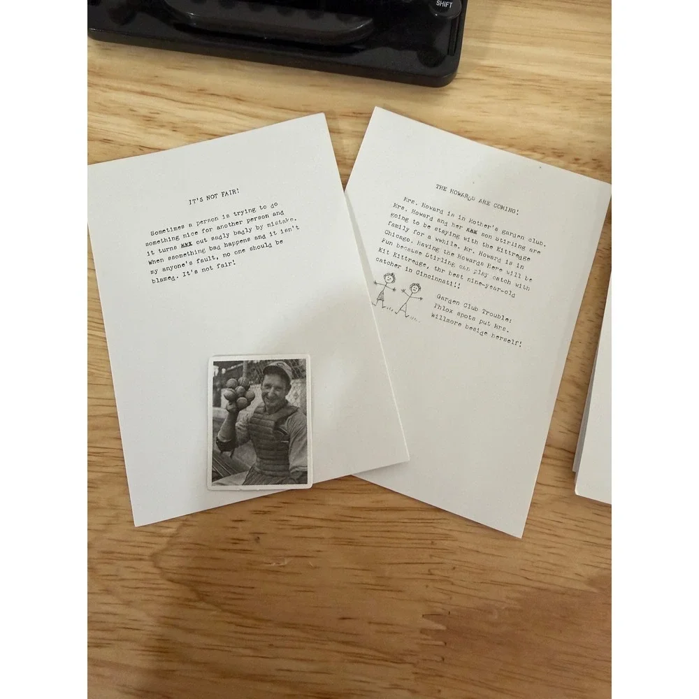 American Girl Kit's Typewriter Set Box with Newspapers Typing Paper 2014 Retired